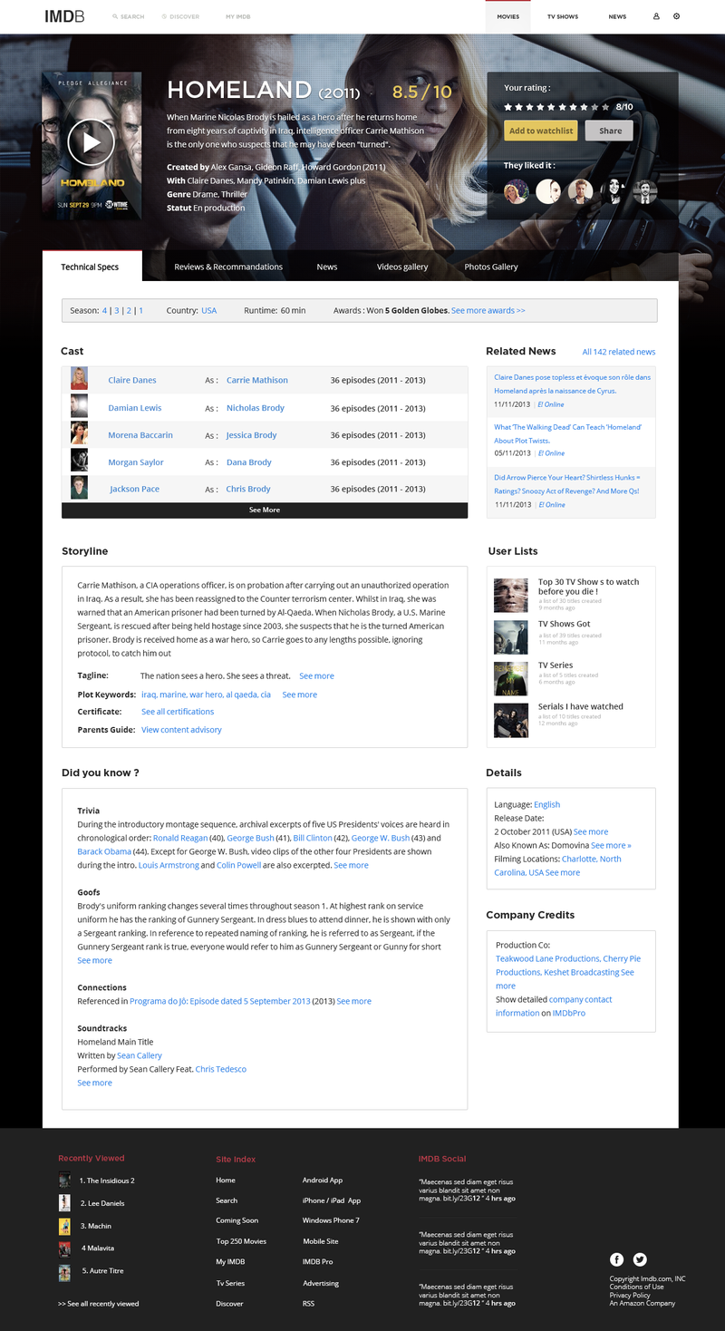Illustration for article titled This Beautiful IMDb Redesign Concept Is Long Overdue